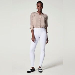 SPANX Jean-ish Ankle Leggings in White, Size 1X